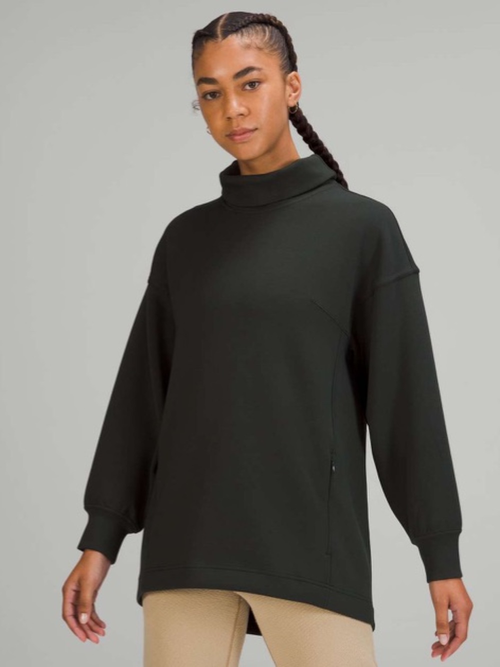 lululemon athletica Rainforest Green Modal-Blend Turtleneck Tunic Sweater Size 6